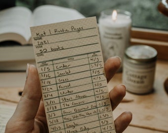 Marcador de seguimiento de registro de lectura de tarjeta de biblioteca