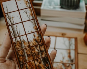 Rainy Late Fall Window Bookmark