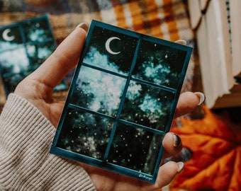 Night Sky & Fireflies | Celestial Window Sticker