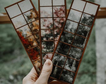 Paquete de 3 marcapáginas para ventana de temporada para días lluviosos