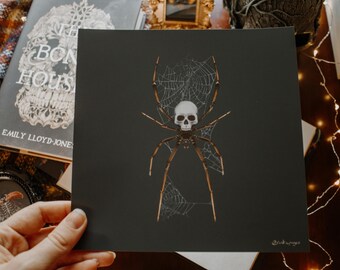 Skull Spider | Oddity Art Print Collection | Spooky Wall Decor