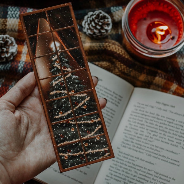 Christmas Tree Holiday Window Bookmark