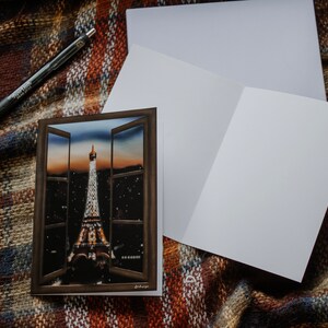 Paris Window Blank Greeting Card Set | Envelopes Included!