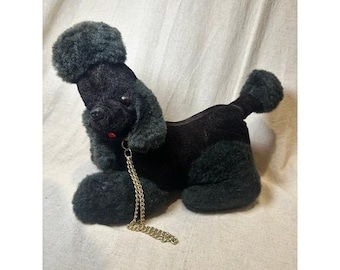 Vintage 1850's Black Poodle Radio Made in Japan Tested Works!