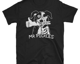 Mr Pickles Half Dead Skull T-Shirt Gildan 64000 Unisex Softstyle