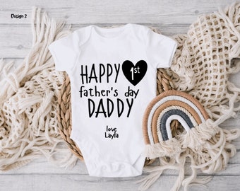 Fathers day Onesie personalised, First Father’s Day, Father’s Day gift, Father’s Day bodysuit, Our first Father’s Day, Customised onesie