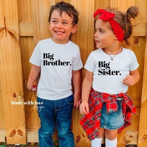 Big Brother T-shirt | Big Sister T-Shirt, Pregnancy announcement, Sibling announcement, Big Brother, Big Sister