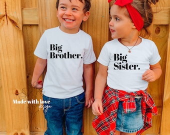 Big Brother T-shirt | Big Sister T-Shirt, Pregnancy announcement, Sibling announcement, Big Brother, Big Sister