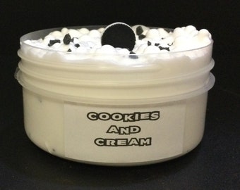 Cookies and Cream - A thick, crunchy slime scented like its name. Comes with a cookie charm.