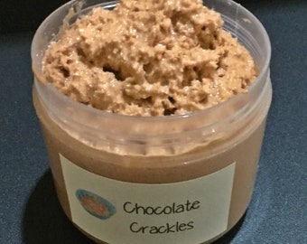 Chocolate Crackles - A crunchy snow fizz slime with a decadent chocolate scent.  Comes with a random chocolate charm.