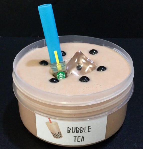 Bubble Tea Slime: Thick Glossy Cereal Milk Scented Slime
