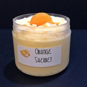 Orange Sherbet Cloud Slime – Scented, with Sprinkles & Charm (250mL)