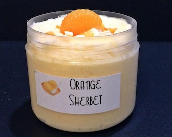Orange Sherbet Cloud Slime – Scented, with Sprinkles & Charm (250mL)
