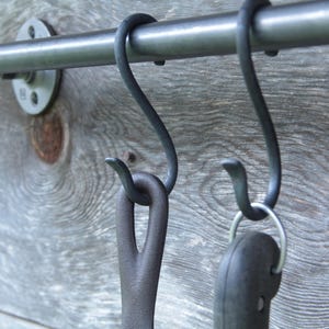 Pot Rack S Hooks: Forged Cast Iron Hanging Hooks | Packs of 10+