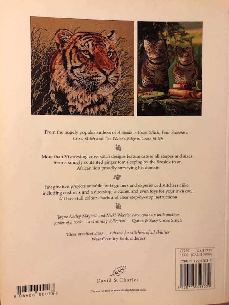 Cats of the World in Cross Stitch by Mayhew /& Wheeler