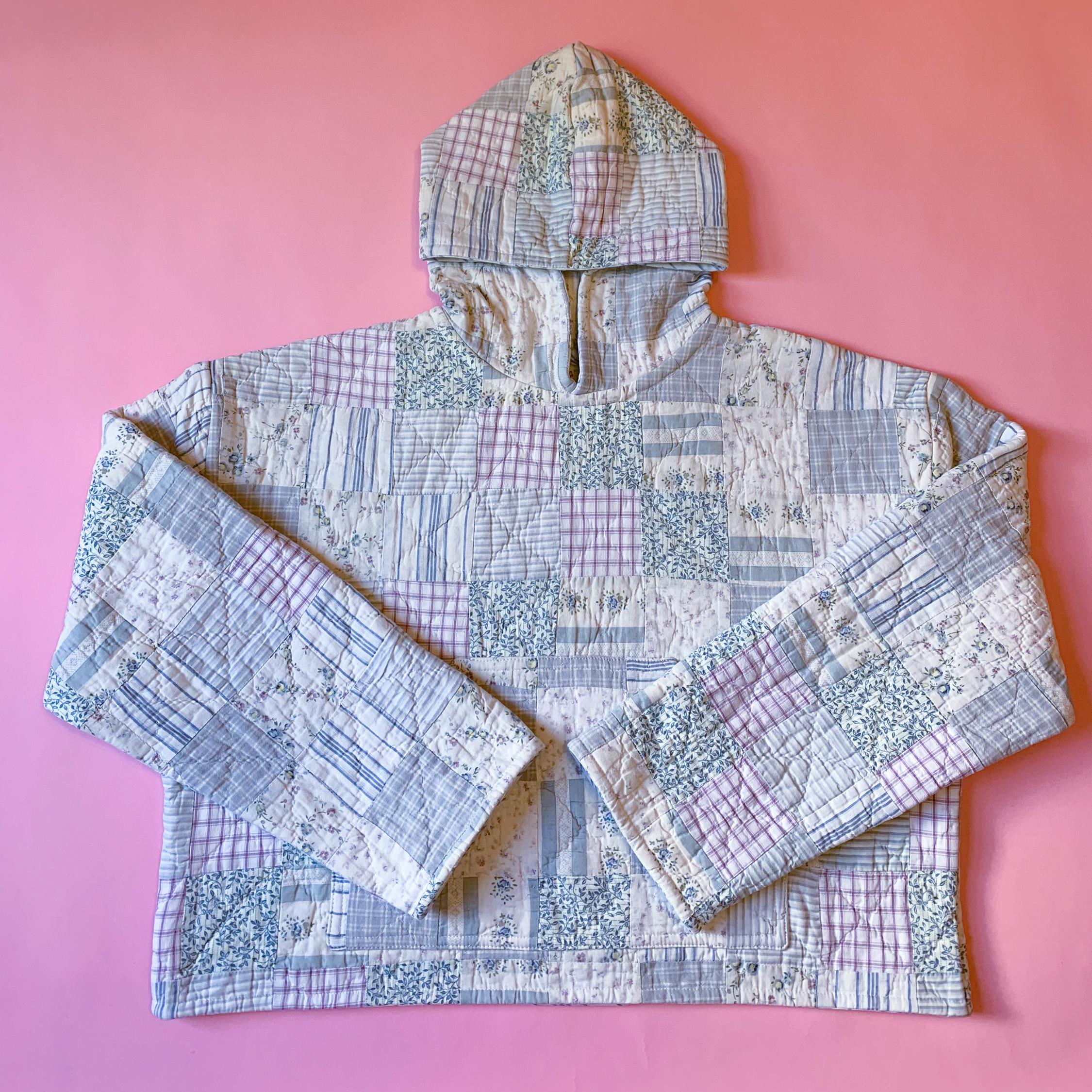 Handmade Quilt Hoodie - Made From a Vintage Patchwork