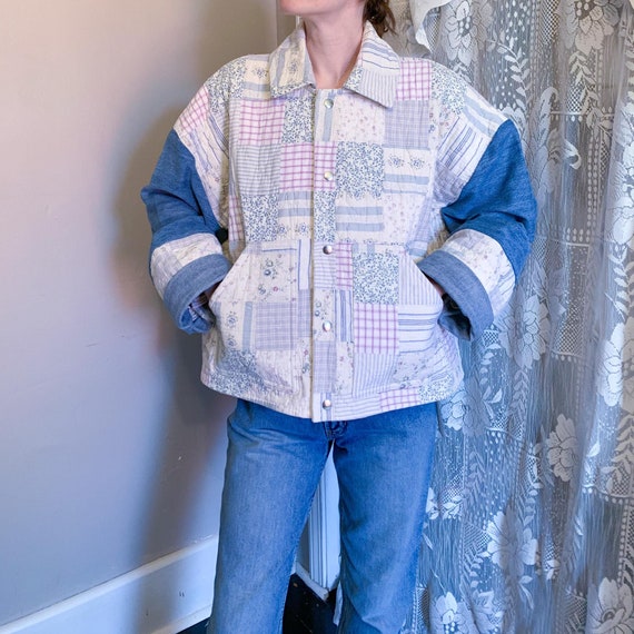 【メール便送料無料対応可】 Coat / Jacket Quilt Handmade - Patchwork Vintage a From Made ジャケット・アウター
