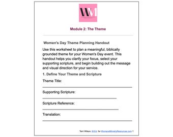 Women's Day Themes Worksheet