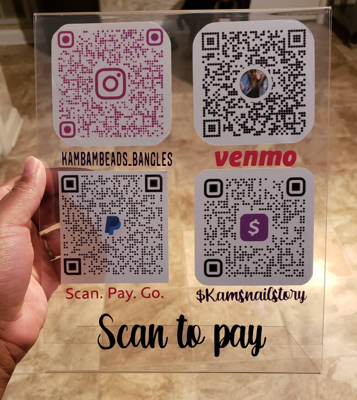 Pay Frame/ QR Code Frame/ Money Frame/ Logo Frame Etsy