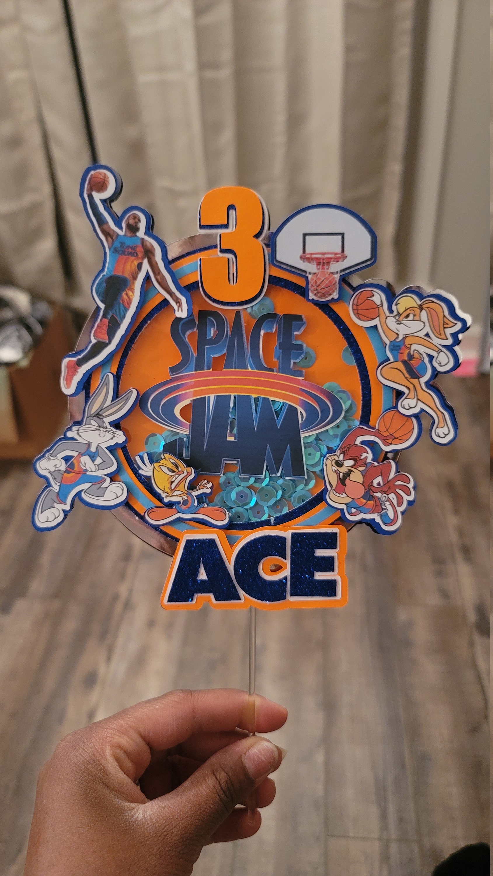 SPACE JAM Cake Topper 3D Space Jam Shaker Cake Topper Space Etsy