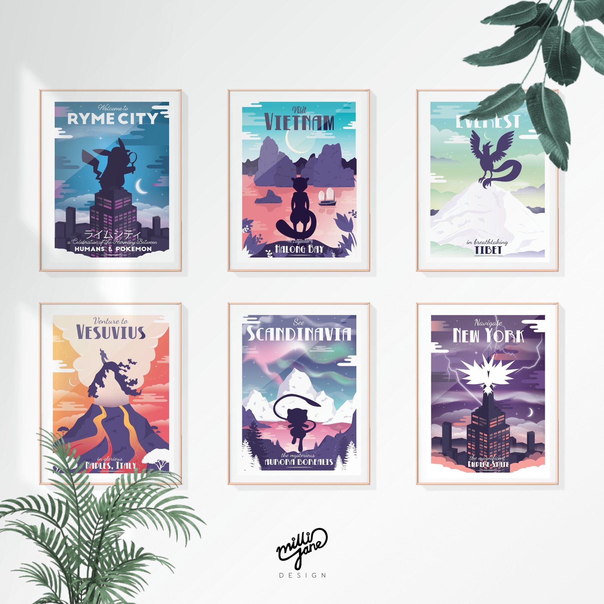Vintage Wanderlust Printable Set Of 6 Travel Poster Scandi Decor A2 Vintage wanderlust printable set of 6 travel poster scandi decor a2