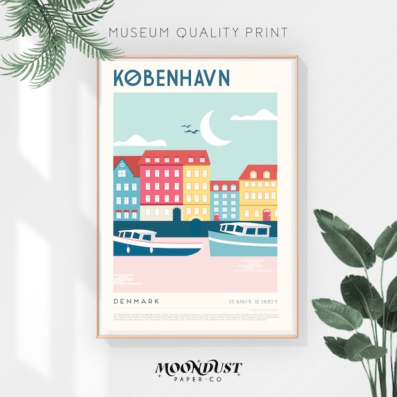 Sprede Abundantly indsprøjte DIGITAL Copenhagen Print Kobenhavn Poster Exhibition - Etsy