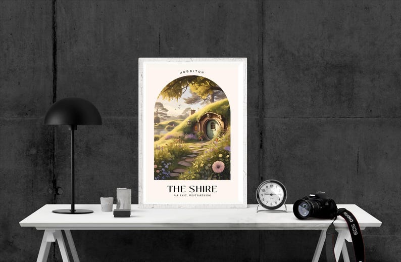 The Shire Hobbiton Printable Art | Lord of the Rings Wall Decor | Cozy ...