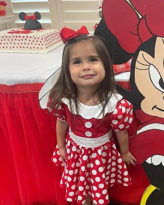 open lace back dress Red Minnie Mouse Infant/Toddler Costume main image 1