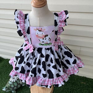 Baby Girl Cow dress,Cow toddler dress,farm dress,Baby Cow Dress,Toddler Cow Costume Outfit,Cow Dress,Cow Costume,Farm Dress,Farm Outfit