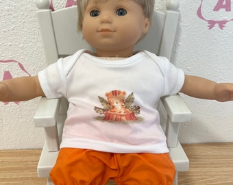 Bitty baby boys doll,bitty boys clothes,diaper cover t-shirt ,14”to 15”like Bitty baby twins or  Corolle 14.5”