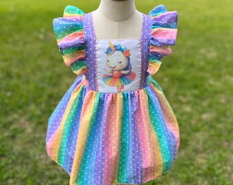 Baby Girl unicorn  dress ,toddler unicorn dress,baby unicorn sunsuit ,baby  dress,unicorn dress for baby girl