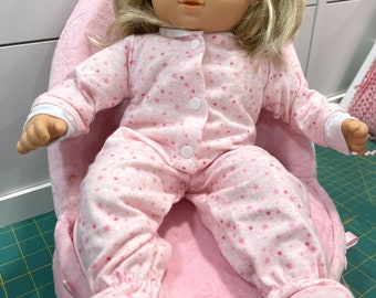 Little stars Bitty baby sleeper,doll  pjs night night,pajamas,doll footed pajamas,fit to 14-15 inch doll like Bitty Twin.girl