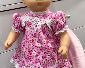 Bitty baby Doll dress fit 14.5 to 18 inch doll dress,fit AG and Bitty Baby  dress,fit reborn baby,floral dress