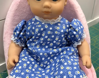 Bitty baby Doll dress fit 14.5 to 18 inch doll dress,fit AG and Bitty Baby  dress,fit reborn baby,blue floral dress