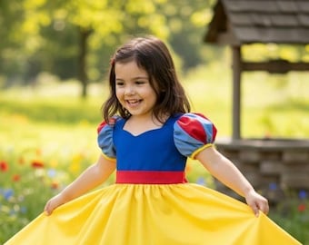 Girl Snow White toddler dress,Girls Snow White Costume,Snow White dress ,Cosplay,Snow White baby dress