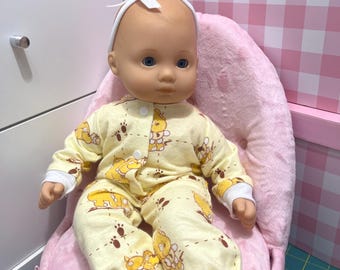 Bitty baby,doll pjs night,doll footed pajamas,fit to 14-15 inch doll,Bitty Twins,Corolle 14 inch,baby dog