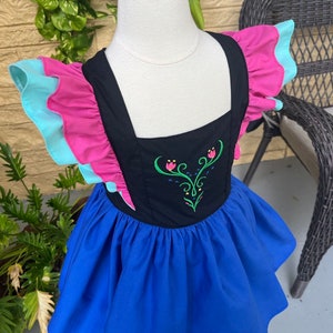 Princes Anna dress for girl,toddler dress,frozen princess sister inspired dress,frozen dress, Elsa dress, princess dress,Girls Anna dress