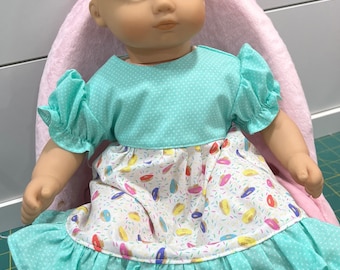 Donuts Doll dress fit 14.5 to 18 inch doll dress,fit AG and Bitty Baby  dress,fit reborn baby.