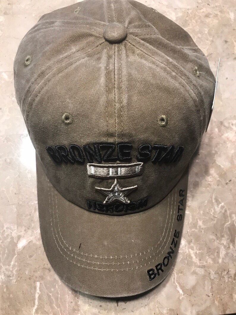 Bronze Star Heroism Cap Brown Moon Dust Color Etsy
