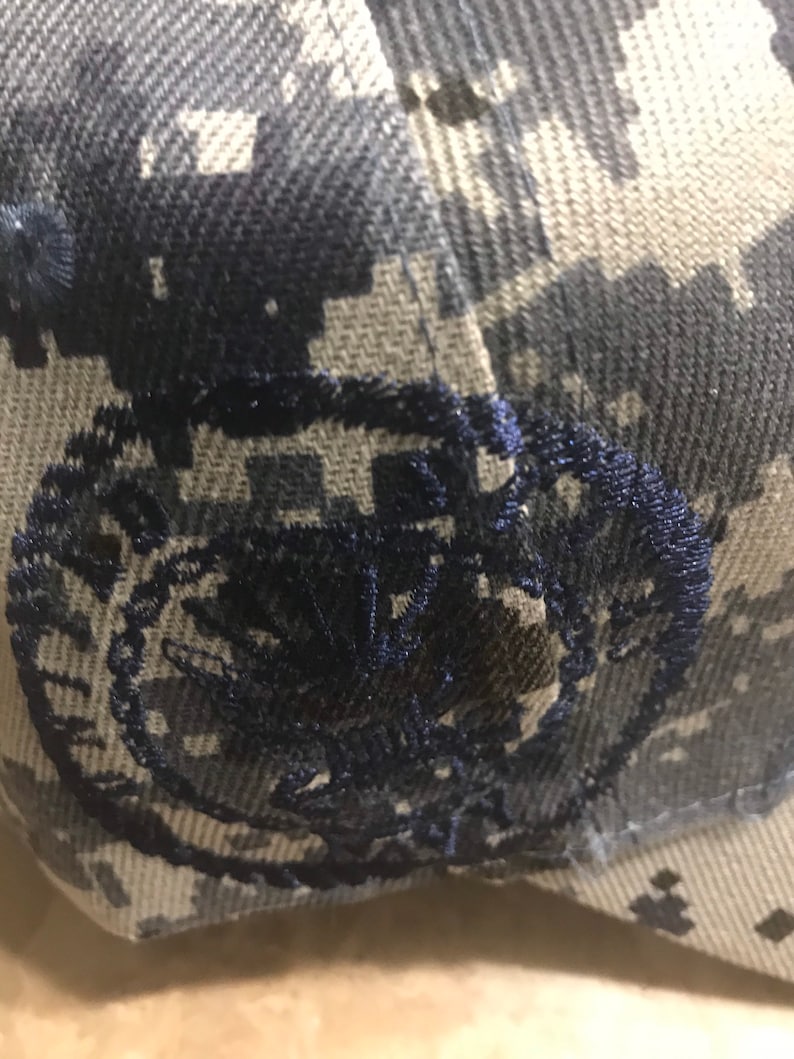 US Navy Retired Blue Camouflage Cap.
