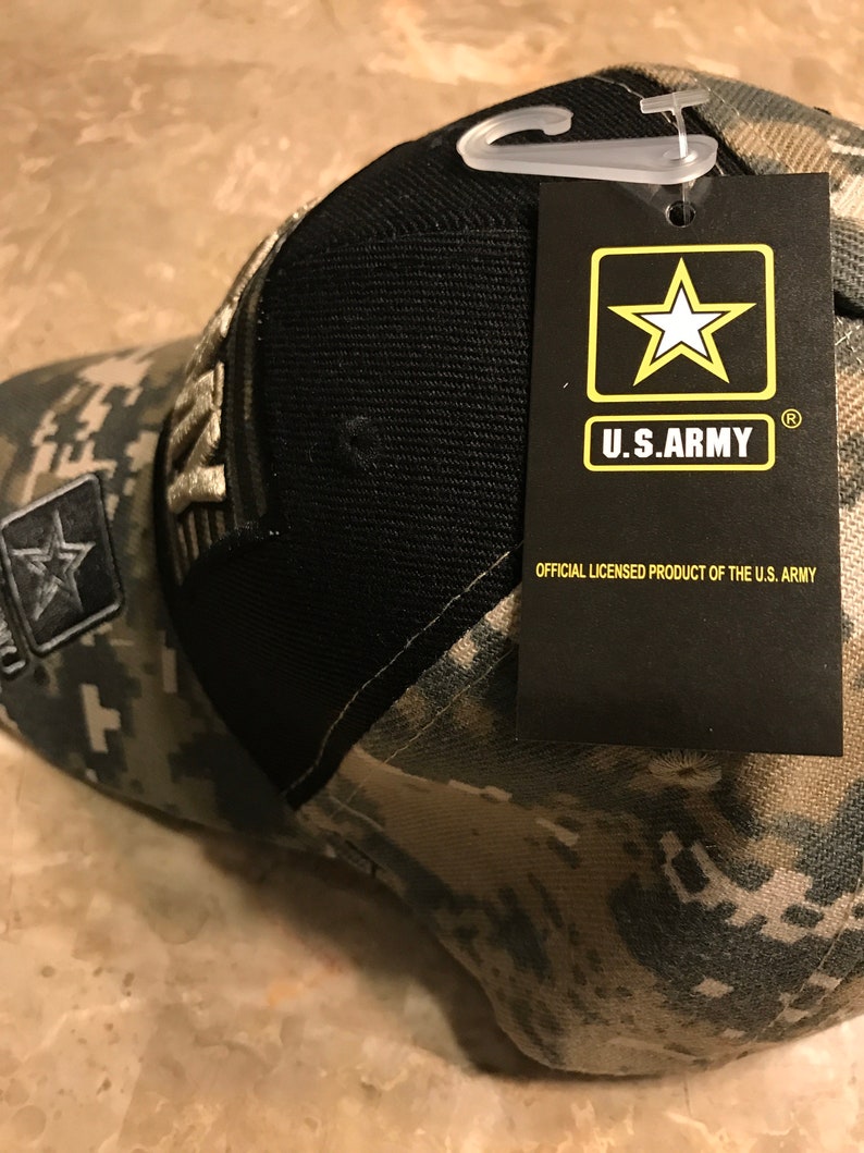 US Army Camouflage Trucker Cap with Flag