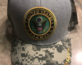 Army Camo Two Toned Mesh Back Cap