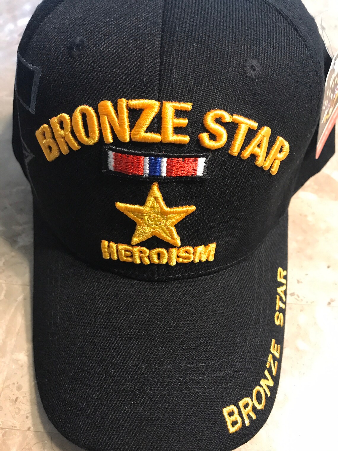 US Military Bronze Star For Heroism Cap Etsy