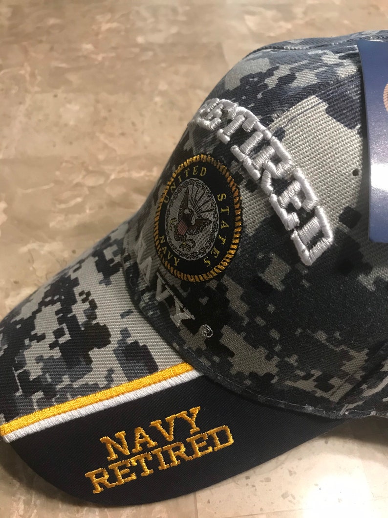 US Navy Retired Blue Camouflage Cap.