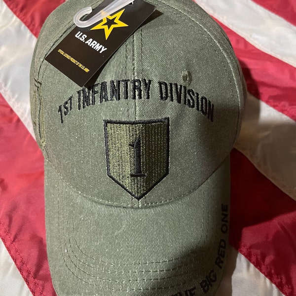 1st Infantry Division Cap, OD Green