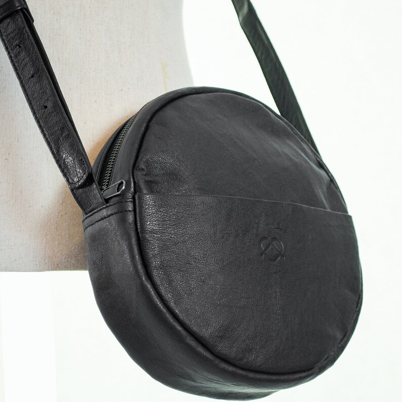 black leather bumbag