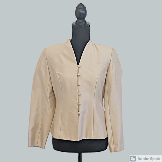 Cream silk shop blazer