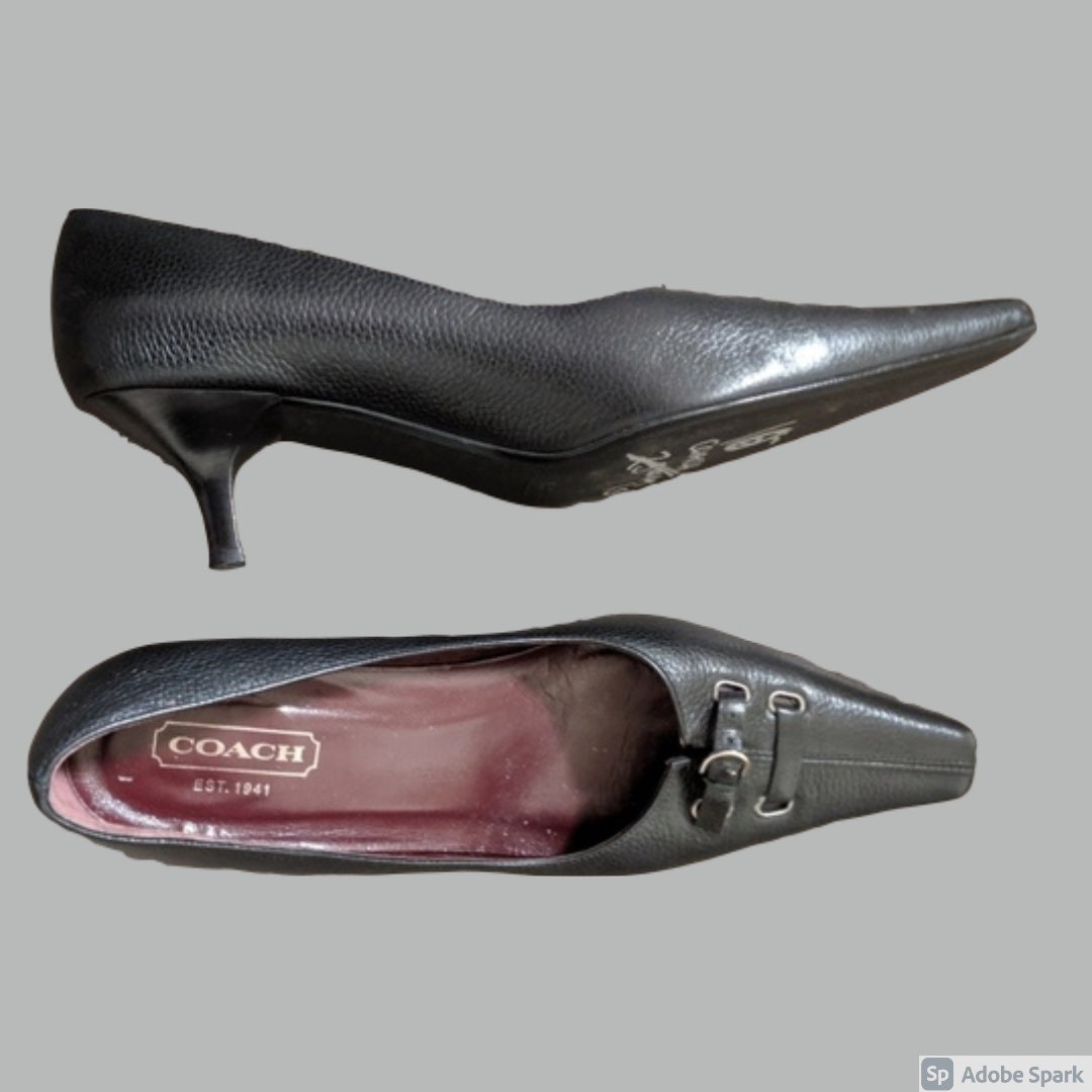 coach buckle heels