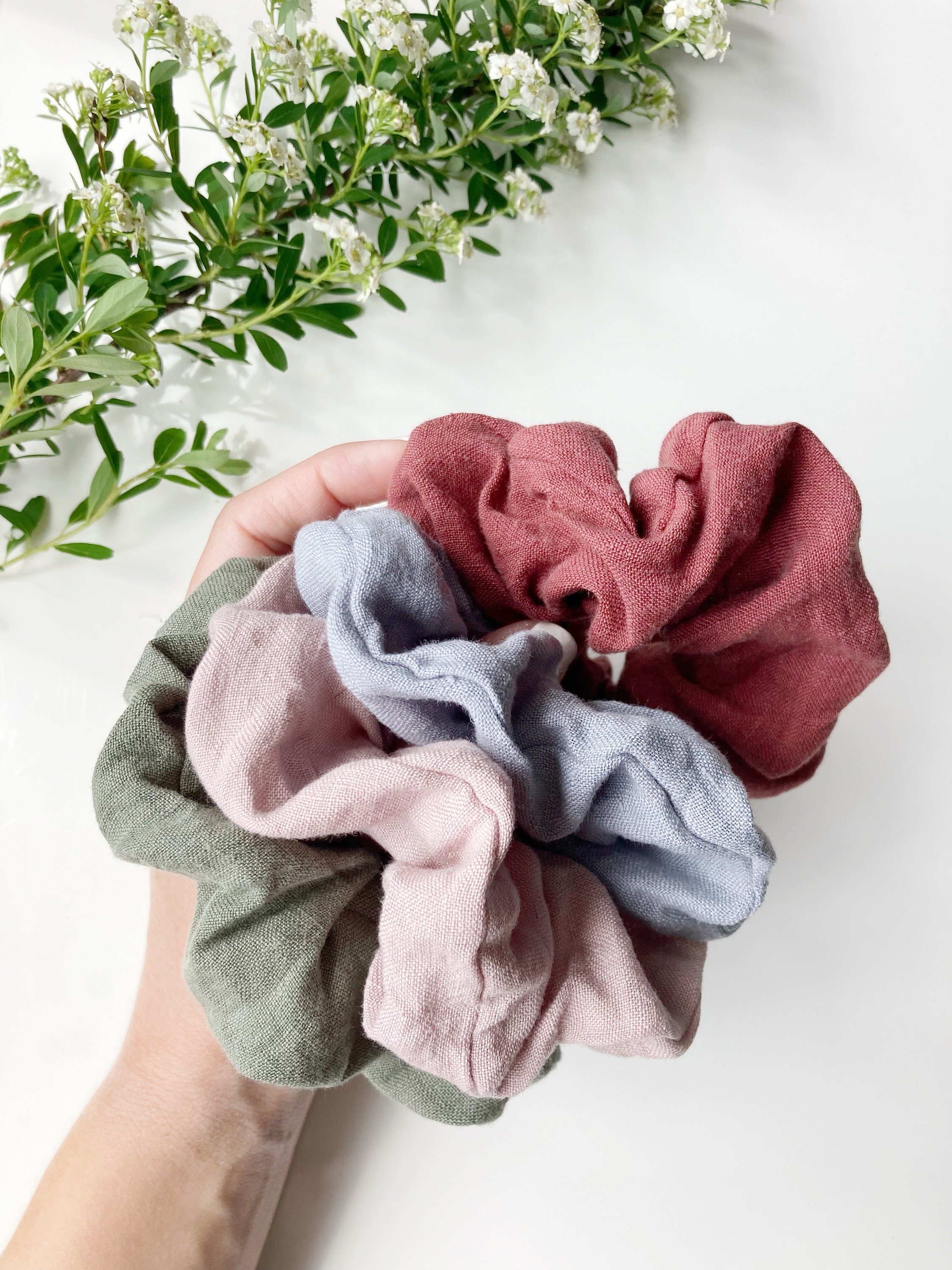 WASHED LINEN Scrunchie