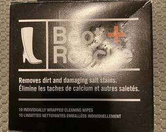 New Boot Rescue All Natural Cleaning Wipes for Leather and Suede Shoes and Boots for Dirt, Salt Stains